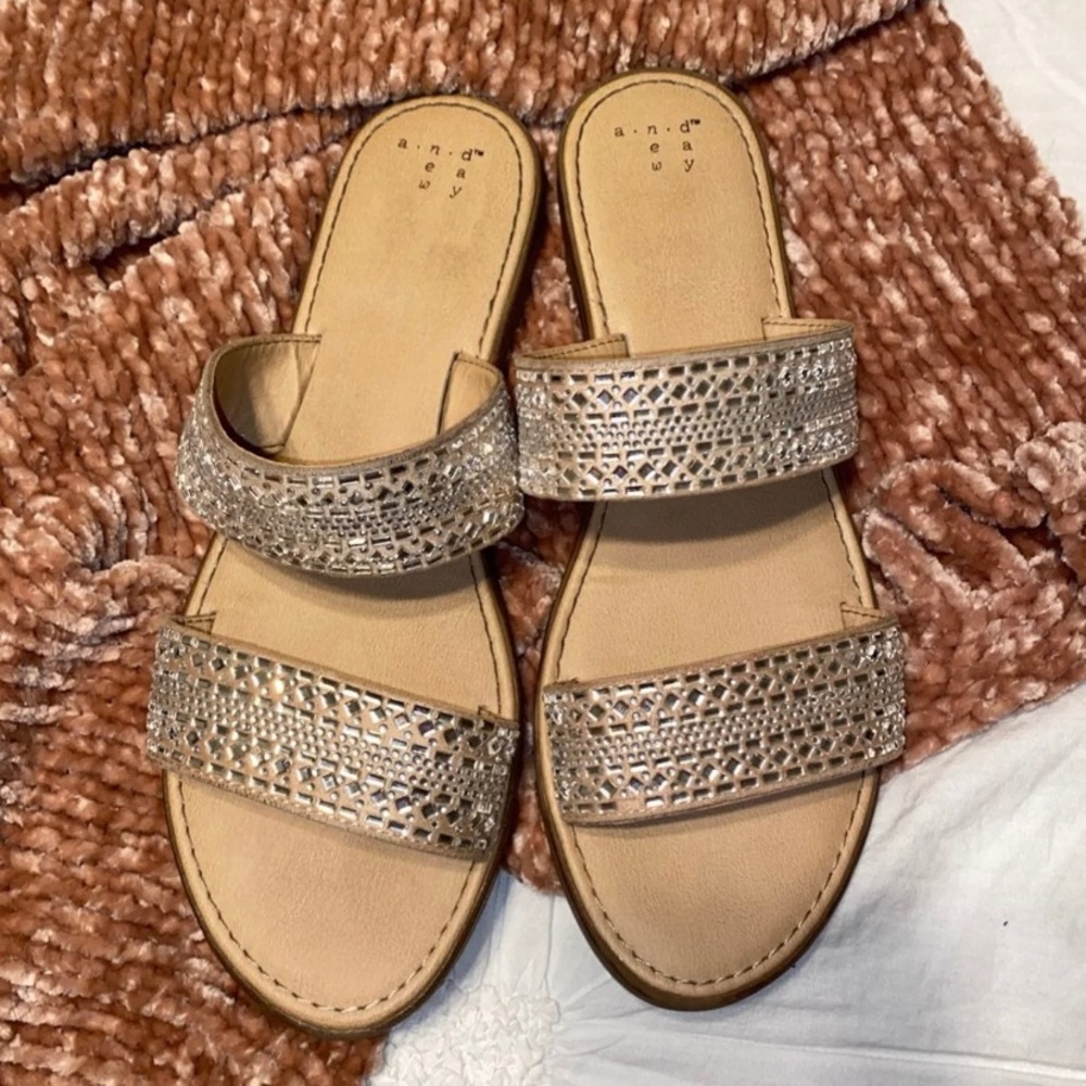 A new day crystal slide sandals